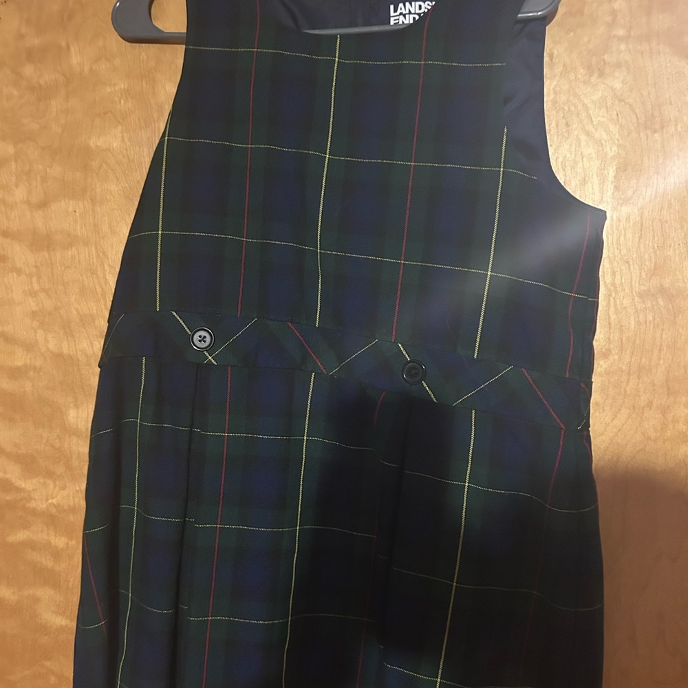 Lands' End Blue Sleeveless Sheath Dress Casual